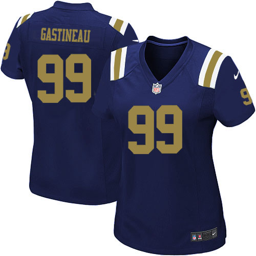 Women's Game Mark Gastineau Nike Jersey Navy Blue Alternate - #99 NFL New York Jets